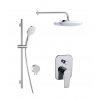 kielle Harmonia Sprchový set s batériou pod omietku, na 2 spotrebiče, s príslušenstvom a telesom, chróm 20623SP10