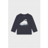 Detská bavlnená košeľa s dlhým rukávom Mayoral 2071.3E.Baby.9BYA tmavomodrá 68
