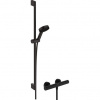 Hansgrohe Pulsify Select S Sprchový set s termostatickou baterii Eco a tyčí 90 cm, matná černá 24271670