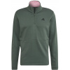 Adidas Men Mts 3/4 Zip Sweatshirt Green|L