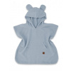 Baby Nellys Detské mušelínové. pončo lux s kapucňou Teddy, rýchloschnúci, jeans, 86/104