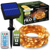 Solárna záhrada Girland 100x LED dekoratívne drôty 12m 3000K teplé + PIOT FILO LUMILED