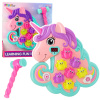 LEAN Toys Arkádová hra Whac A Mole Unicorn Farebné svetlá Zvuky