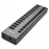 i-tec USB 3.0 nabíjecí HUB 16 Port + napájecí adaptér 90 W U3CHARGEHUB16