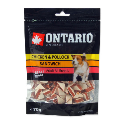 ONTARIO pochoutka Chicken Jerky Sandwich 70g