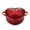 Le Creuset - liatinový hrniec v tvare srdca 1,9l červený - Heart Collection