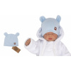 Z&Z Z & Z Dvojvrstvová bavlnená čiapočka LOVE TEDDY, sv. modrá Velikost koj. oblečení: 56/62 (0-3m)