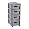 Zásuvky Curver INFINITY 4x11L šedé 04355-099