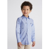 MAYORAL chlapčenská košeľa 4186-049 light blue 134 Modrá