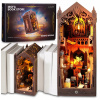 3D PUZZLE SKLADACÍ MODEL DREVENÁ MAGICKÁ KNIŽNICA DOMČEK