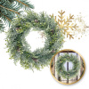 Vianočný veniec na dvere, naturálna zelená, 38 cm, Zelená, M