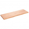 Nástěnná police hnědá 180x60x(2-6)cm ošetřený masivní dub Hnědá 363723