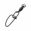 Madcat Karabinka S Obratlíkom Stainless BB Swivels W Crossl Snap Black veľ.2 75 kg 3 ks