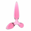 Satisfyer Triple Crystal 2 – sklenené dildo s 3 tvarmi, 22 cm (ružové)