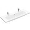 Villeroy&Boch Subway 3.0 nábytkové umývadlo 130x47 cm,prepad,2 otv. pre bat,Stone White C+ 4A70D4RW