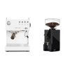 Ascaso Steel UNO PID, White&Wood + Eureka Mignon Silenzio 55, BL black