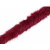 Všívacia odevná / dekoračná kožušina okrúhla šírka 5 cm bordó sv. 1m