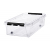 Úložný box, plastový, 31 l, čierne úchytky a kolieska, SMARTSTORE 