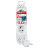Strend Pro Kábel DG-F803B L-5 m, predlžovací, biely, 3x zásuvka