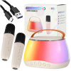 Karaoke set Bluetooth reproduktor LED RGB 2 mikrofóny USB