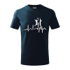 EKG volejbalistky - Tričko detské bavlnené - 146 cm/10 rokov ( Tmavomodrá (takmer čierna) )