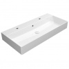 Gsi Kube X Umývadlo 100 x 47 cm s dvoma otvormi, biele 9423211