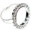 Crystal-ZONE Prsteň crystalROCKS STRASS kruh 15mm rhodium