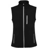Nevada unisex softshellová vesta, čierna, L