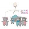 Kolotoč nad postýlku Baby mix medvídci přátelé (Dětský plyšový hudební kolotoč nad postýlku, Baby Mix, medvídci přátelé)