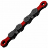 Reťaz KMC DLC 12 červená/čierna v krabici 126 článkov.