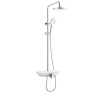 Sanotechnik Sprchový set AS701 biely 86,2-121,2 x 56,4 cm