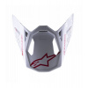 Šilt pre prilby SUPERTECH S-M8 RADIUM 2, ALPINESTARS (červená/biela lesklá)