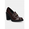 Kožené lodičky Love Moschino červená farba, na podpätku, JA1018AG1NJD0556 EUR 36