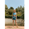 Detské rifľové krátke nohavice Tinycottons BIG SWANS SHORTS SS26.324 modrá 92
