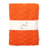 Luxusná bavlnená pletená deka, dečka CUBE, 80 x 100 cm - orange