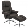Cantus RELAXAČNÉ KRESLO S PODNOŽKOU, kov, textil, antracitová, chrómová - Kreslá - 002381031301