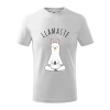 Yoga Llamaste - Tričko detské bavlnené - 146 cm/10 rokov ( Biela )