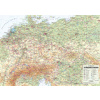 Střední Evropa nástěnná obecně zeměpisná mapa