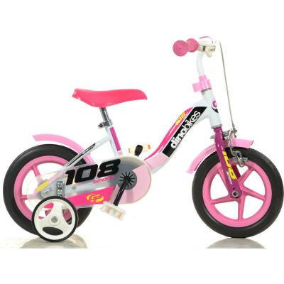 DINO Bikes - Detský bicykel 10" 108FLG s pČervenánou brzdou - Girl 2017