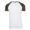 Raglan Contrast Tee - wht/woodcamo S