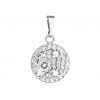 Strieborný prívesok s krištálmi Swarovski okrúhly KRYSTAL 34225.1