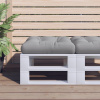 Poduška na palety šedá 58 x 58 x 10 cm textil Šedá 360901