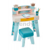 Stôl na kreslenie Zvieratká My first desk BB Abrick Écoiffier so stoličkou a kockami od 12 mes ECO7924
