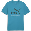 Puma Men's King Manchester City Short Sleeve T-Shirt Blue/White M