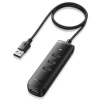 Adaptér 4 v 1 UGREEN CM416 USB na 4x USB hub 1m (čierny)