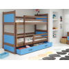 Interbeds Rico poschodová posteľ 190cm x 80cm borovicové drevo Hnedo-modrá