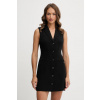 Šaty Guess YEVA čierna farba, mini, rovný strih, W5YK36 WGHC2 W5YK36.WGHC2 M