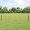 VidaXL Euro plot s 22 stĺpikmi sivý 0,4x50 m oceľ
