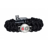 Náramok PARACORD krvná skupina 0 neg. - čierny
