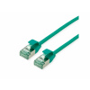 U/FTP Patchkábel LSOH TPE 1m cat.6a, zelený, slim, Cu, Flex Cable, Roline Recycled Material